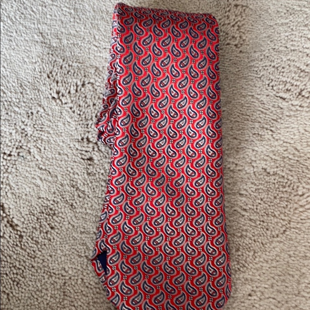 Ermenegildo Zegna red and blue paisley tie